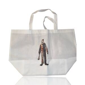 Terrifier Art the Clown Tote Bag Horror Theme White Cloth (Marks on Handle)